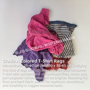Trapos de Algodón Reciclados de Grado Profesional, 25 lb, Trapos de Camiseta 100% Algodón para Limpieza - Product Image 2