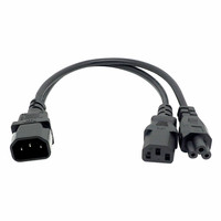 Prise mâle Iec 320 C14 vers 2xc13 C7 C8 C13 cordon d'alimentation répartiteur de Type Y femelle, câble adaptateur secteur C14 vers 2 voies C13 250v/10acable