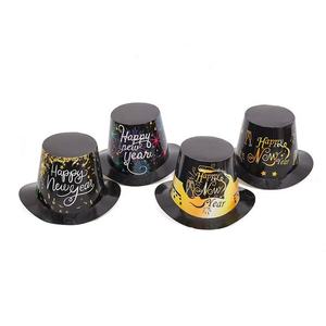 مبيع بالجملة قبعة مزينة للعام الجديد السعيد اكسسوارات صور للكبار حفلة العام الجديد - Product Image 1