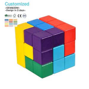 Jouet éducatif Montessori en bois EDULAND OEM ODM CPC CE, cubes Soma interactifs, puzzle 3D pour le développement des enfants, casse-tête - Product Image 4