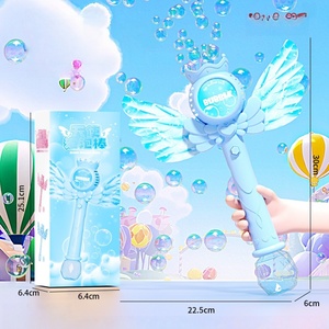Varita de Burbujas para Fiestas Infantiles, Varita Mágica Rosa de Princesa Encantadora, Varita de Mariposa con Luz Intermitente y Música, Pistola de Burbujas para Niños - Product Image 3