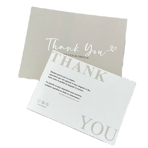 Tarjeta de Agradecimiento Plegable con Papel Dorado Personalizada, Tarjeta de Agradecimiento para Pequeñas Empresas - Product Image 1