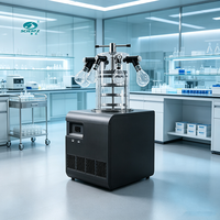 Pompe de lyophilisation automatique SCIENTZ-12NDD en acier inoxydable de type collecteur avec moteur pour usage commercial, domestique et en laboratoire, télécommande incluse