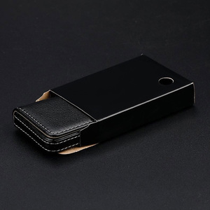 Porte-cartes de visite fin en cuir PU tressé avec fermeture magnétique, pour hommes et femmes - Product Image 3