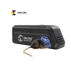 [OWLTRA] soggiorno nero batteria sostenibile ricarica trappola per topi in plastica trappole Wifi intelligenti trappola per topi elettrica per topi