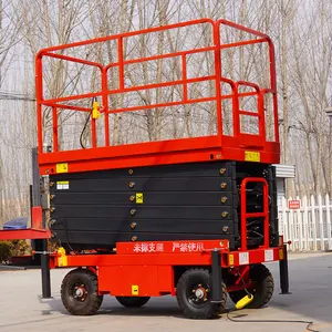 12 m 500 kg plate-forme semi-électrique mobile élévatrice à ciseaux avec plate-forme extensible