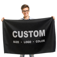 Drapeau promotionnel d'impression de sublimation double face 3x5 polyester drapeau personnalisé avec logo impression personnalisée