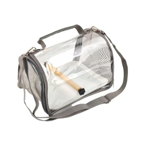 지퍼 잠금식 휴대용 투명 PVC 케이지가 있는 앵무새 여행 가방 (소형 애완동물용) - Product Image 1