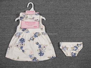 Abito floreale con stampa estiva in cotone 100% per bambine e bambine carino per 6-12 <span class=keywords><strong>mesi</strong></span> abiti di alta qualità - Product Image 2