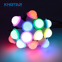 Lampu Titik LED RGB 12V 26mm IP65 Dapat Diredupkan, Dapat Diatur Alamatnya, dan Dapat Diprogram, Kecerahan Tinggi untuk Dekorasi Wahana Hiburan Taman Hiburan
