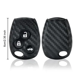 <span class=keywords><strong>Coque</strong></span> <span class=keywords><strong>de</strong></span> clé <span class=keywords><strong>de</strong></span> voiture en silicone et fibre <span class=keywords><strong>de</strong></span> carbone à 2 boutons <span class=keywords><strong>pour</strong></span> Renault Clio Trafic Master Twingo <span class=keywords><strong>Dacia</strong></span> Duster <span class=keywords><strong>Sandero</strong></span> - Product Image 5