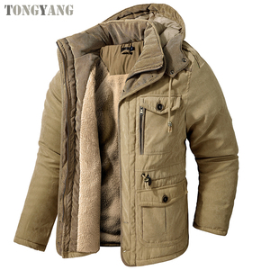 TONGYANG Parka da Uomo Taglia USA Spesso e Caldo, Giacca Invernale alla <span class=keywords><strong>Moda</strong></span>, Cappotto in Pile, Capospalla con Cappuccio per Attività all'Aperto - Product Image 1