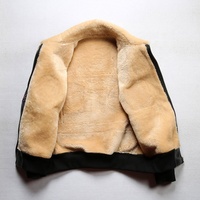 Veste en cuir véritable pour homme, style bomber Top Gun d'hiver, fourrure de mouton originale, luxe, haute qualité, grande taille, veste en peau de mouton