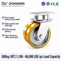Penjualan Langsung Pabrik Roda Caster Kembar Polyurethane (PU) Ekstra Kuat dengan Bantalan Rol Taper Ganda Roda Caster Putar