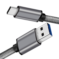 Kabel USB 3.1 Tipe-C Nylon Kepang Pabrikasi Khusus, Transfer Data Tinggi 5Gbps, Pengisian Cepat 3A 60W untuk Printer & Perangkat IOS
