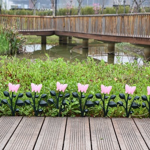 Pannello Decorativo Da Giardino Pieghevole, Bordo Verde, 45,7x127,7 Cm (set Da 15,2 Metri)