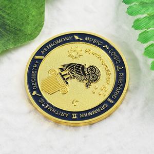 Pièce commémorative personnalisée en alliage de zinc plaqué or, double face, émail 3D, figurine d'animal, logo métallique, pièces de défi - Product Image 4