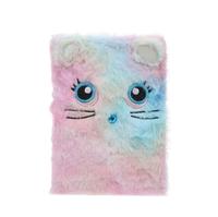 Nouveau mignon lapin oreille main grand livre petite fille rose en peluche cahier avec reliure à spirale couverture en tissu couverture cadeau