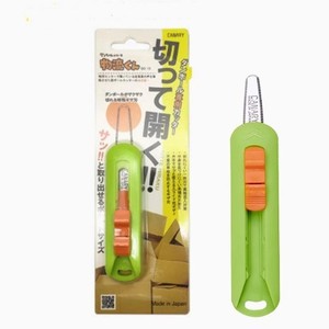 Hasegawa Kabutsu Utility Knife Green 90x20mm Stainless Steel Blade For Cardboard Cutting Japan Made - Product Image 5