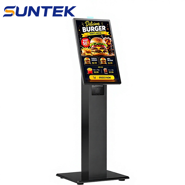 21.5 Inch Touch Screen Self Service Kiosk SUNTEK SK1 SDK Android/Windows POS QR Code Scanner Customizable Floor Stand