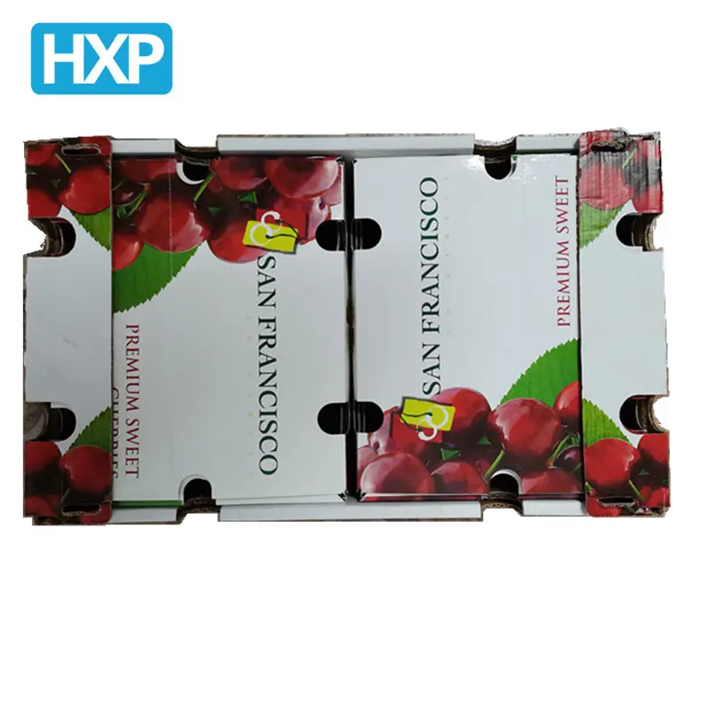 Cardboard Boxes Coated Paper for Fruit Export Environmental HXP-FRUIT BOX Packing Items Accept CN;SHG Customer's Logo Food
