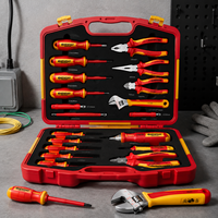 Ensemble d'outils à main en acier au chrome-vanadium isolé de haute précision, certifié VDE 1000V, avec mallette rigide, garantie 1 an, directement de l'usine