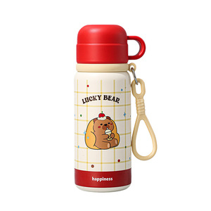 Thermos à double paroi pour boissons explosives, pour femmes, haute valeur esthétique, en acier inoxydable 316, portable pour étudiants, avec poignée, motif de dessin animé mignon - Product Image 5