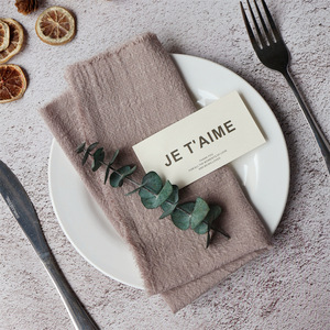 <span class=keywords><strong>Serviette</strong></span> <span class=keywords><strong>de</strong></span> <span class=keywords><strong>table</strong></span> exclusive en coton <span class=keywords><strong>de</strong></span> bambou à bords bruts, personnalisable, pour décoration <span class=keywords><strong>de</strong></span> mariage, restaurant et fête - Product Image 5