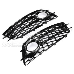 Par de Rejillas de Faros Antiniebla Delanteros para Audi A4 B8 S-Lines S4, Cubierta de Rejilla de Panal para Parachoques 2008-2012 8K0807681C 8K0807682C - Product Image 1