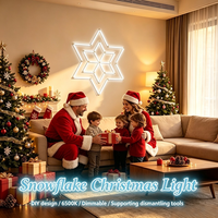 Lampu Salju Natal Mudah Dipasang 6500K Lampu LED DIY yang Dapat Disesuaikan untuk Dekorasi Latar Belakang Dinding Pesta Natal di Rumah