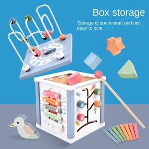 Boîte d'activités Montessori avec perles, jeu d'association de formes multifonctionnel, jouet éducatif précoce pour les tout-petits - Product Image 1