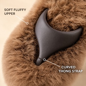 Claquettes en fourrure personnalisées de créateur, pantoufles d'intérieur de haute qualité, vente en gros pour femmes, sandales décontractées, chaussures d'hiver, produit tendance 2026 - Product Image 4
