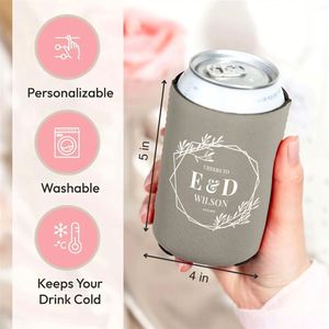 Porte-canettes personnalisés pour cadeaux de mariage - Refroidisseurs de canettes de bière personnalisés - Marque OEM - Matériau néoprène - Moderne - Product Image 2