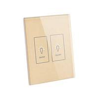 En gros personnalisé fonctionnel 6 gangs personnalisé épaisseur feuille de verre interrupteur à écran tactile électronique panneau en verre trempé