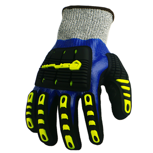 Guantes de seguridad de trabajo con revestimiento de nitrilo Sandy de alta calidad, guante de impacto protector TPR - Product Image 6