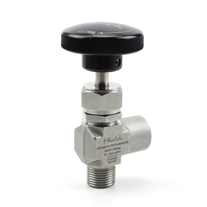 Swagelok Tipo Alta Presión 5000 PSI Acero Inoxidable 1/4 ''1/2'' OD NPT Válvula de Aguja de Capó Integral Válvula de Aguja de Ángulo Recto - Product Image 1