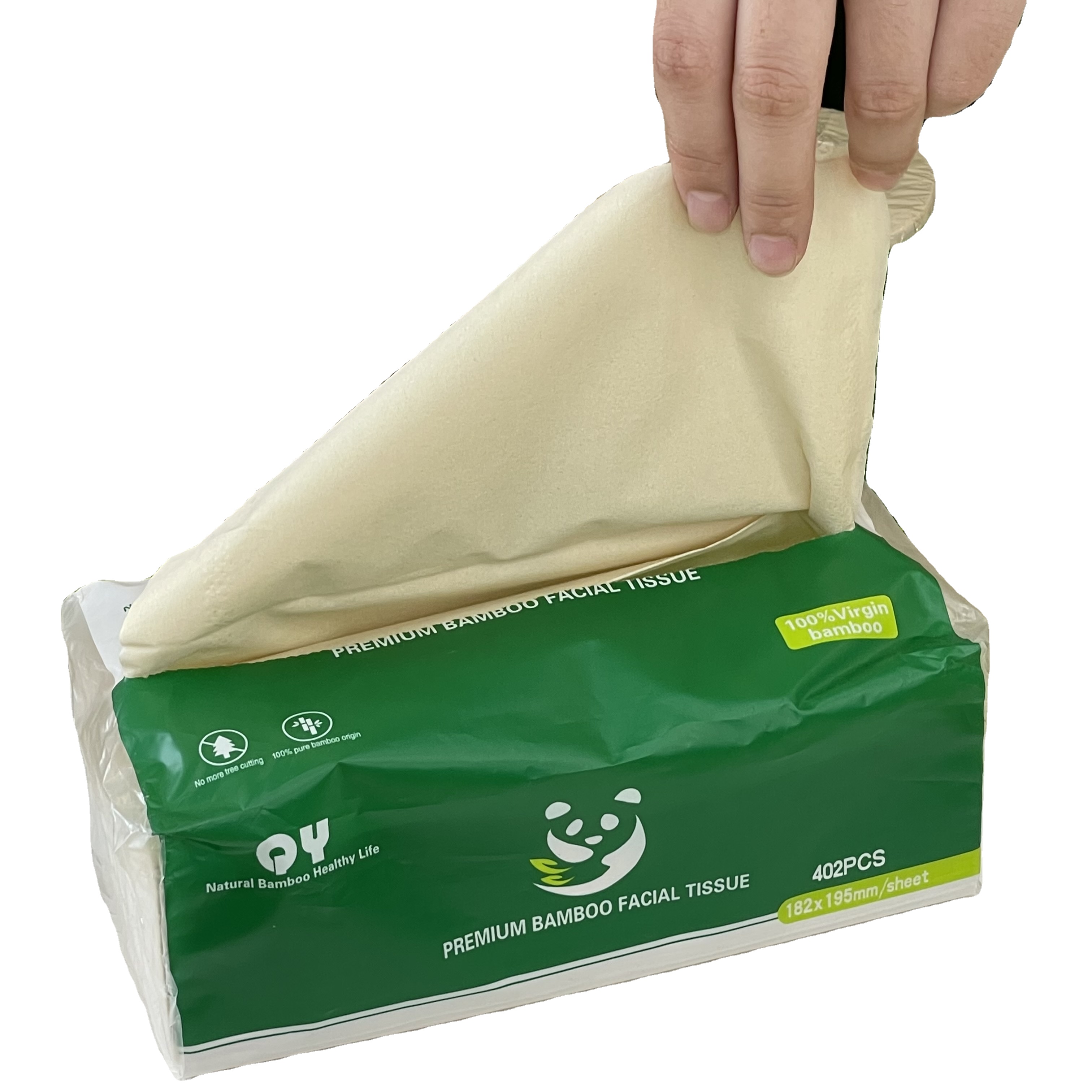 Vente en gros de papier de bambou vierge non blanchi, papier de soie personnalisé, papier de soie écologique