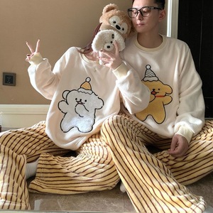 Pijamas de Pareja de <span class=keywords><strong>Mickey</strong></span>, Gruesos para Invierno, para Mujer, Hombre Puede Usarlos como Ropa de Abrigo, Conjunto de Traje para el Hogar - Product Image 6