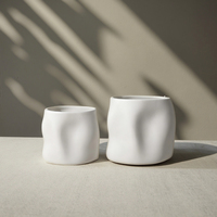 Lanterne en céramique irrégulière personnalisée C&H, jaune soleil, texturée, vase personnalisé, aromathérapie, décoration écologique, unique pour la maison