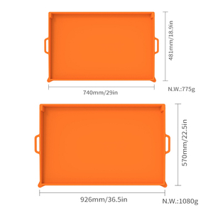 Housse de protection pour barbecue en silicone de qualité alimentaire, robuste et écologique, avec bords intégrés, 28 pouces, accessoires de barbecue - Product Image 4