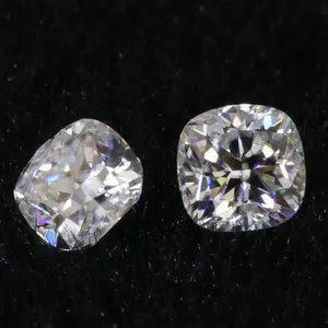 Moissanite almofada diamante cortada solta, pedra preciosa para fazer jóias certificação de fio gra