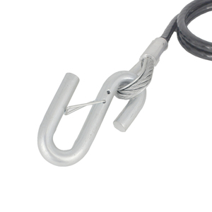 Nouveau câble de sécurité pour <span class=keywords><strong>remorque</strong></span>, crochet en S, corde à ressort avec verrouillage d'<span class=keywords><strong>attelage</strong></span> pour remorquage de VR, 3500 lb, fil en acier inoxydable - Product Image 4