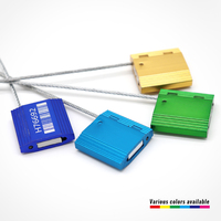 Scellé de sécurité mécanique personnalisé AH-CS001 avec logo et code-barres, anti-effraction, certifié ISO pour conteneurs et marchandises