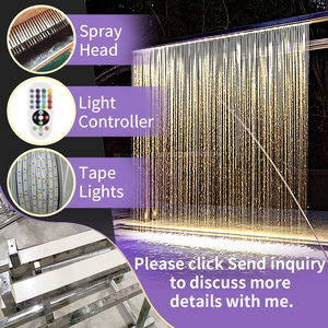 <span class=keywords><strong>Fontana</strong></span> Luminosa Multicolore in Acciaio Inox, Cascata d'Acqua Personalizzata, <span class=keywords><strong>Fontana</strong></span> Danzante in Vendita - Product Image 6