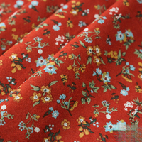 Tissu en lin et coton imprimé numérique en gros, style vintage, imprimé floral, pour la confection de robes, bricolage, nappe, patchwork, artisanat