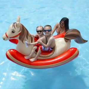 Waterhan Hamaca de Agua Inflable Ligera de PE con Diseño de Caballo, Personalizada, Flotante, para Piscina, Río, <span class=keywords><strong>Playa</strong></span> y Exteriores, para Adultos - Product Image 2