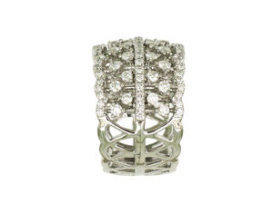 Anillo de Boda de Media Luna de Alta Joyería, Diseño de Joyería Personalizado de Excelencia, Oro de 18k, Diamante 100% Natural, para Mujer - Product Image 4