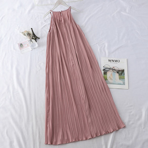 Elegante Vestido Largo de Verano para Mujer con Cuello Halter sin Mangas, Estilo <span class=keywords><strong>Princesa</strong></span>, Espalda Descubierta, Plisado, Novedad de Temporada, Falda Larga de Moda para Fiestas - Product Image 2