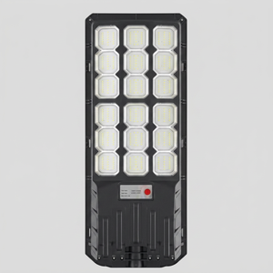 ไฟถนนพลังงานแสงอาทิตย์ 900W LED ABS IP67 ติดผนัง 6000K แสงเดย์ไลท์ 20000 ชั่วโมง แผงโซลาร์เซลล์ซิลิคอนโมโนคริสตัลไลน์ รีโมท CE - Product Image 1