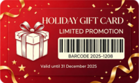 Carte-cadeau promotionnelle personnalisée pour les fêtes, carte-cadeau en PVC CR80, code-barres, montant nominal, date d'expiration, impression offset